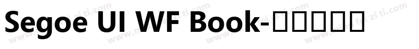 Segoe UI WF Book字体转换
